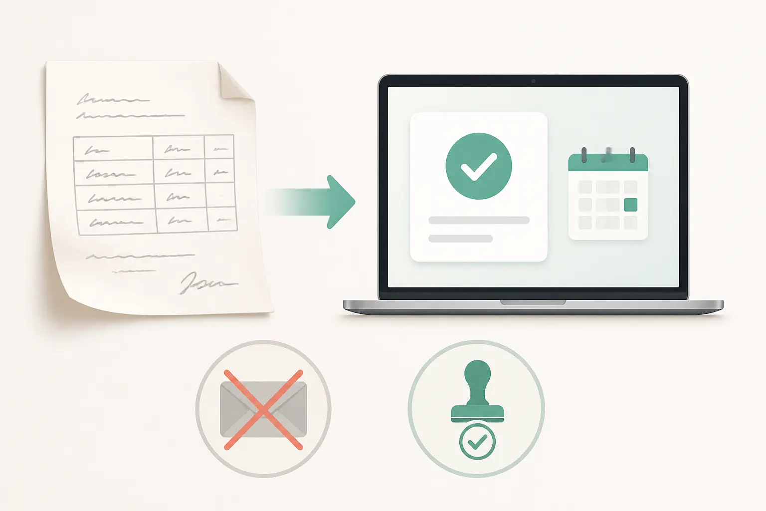 e-congés : formulaire papier se transformant en workflow en ligne avec validation, calendrier et emails réduits